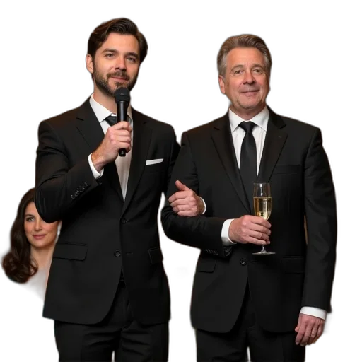 staff, man, black, suit transparent PNG cut-out