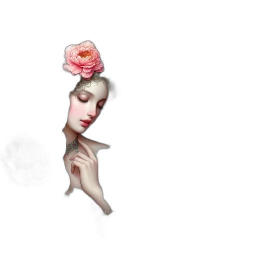 hat, crown, flower, jewelry transparent PNG cut-out