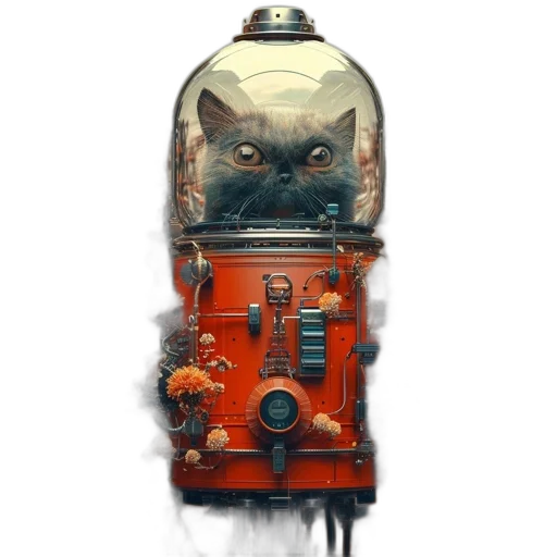 robot, bottle, mask, animal transparent PNG cut-out