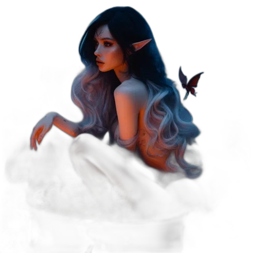 dress, creature, fantasy art, concept art transparent PNG cut-out