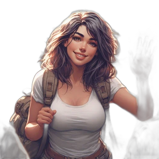 face, fantasy art, concept art, comic book art transparent PNG cut-out