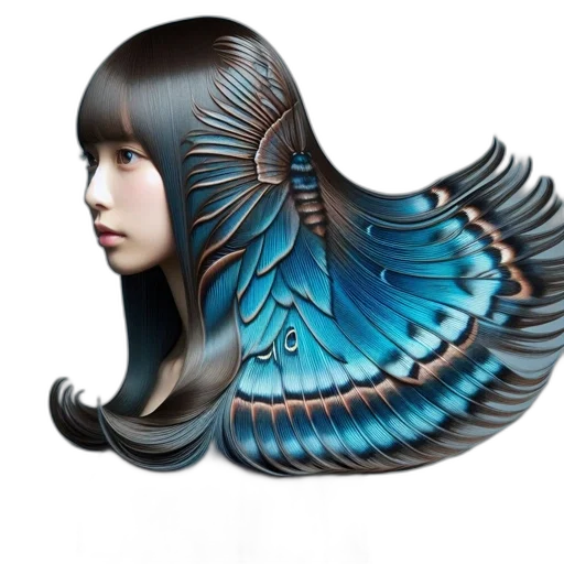hair, jewelry, mask, face transparent PNG cut-out
