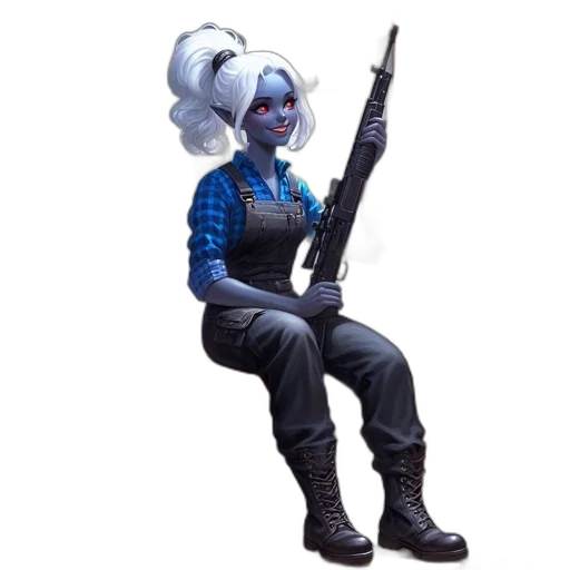 weapon, staff, robot, jacket transparent PNG cut-out