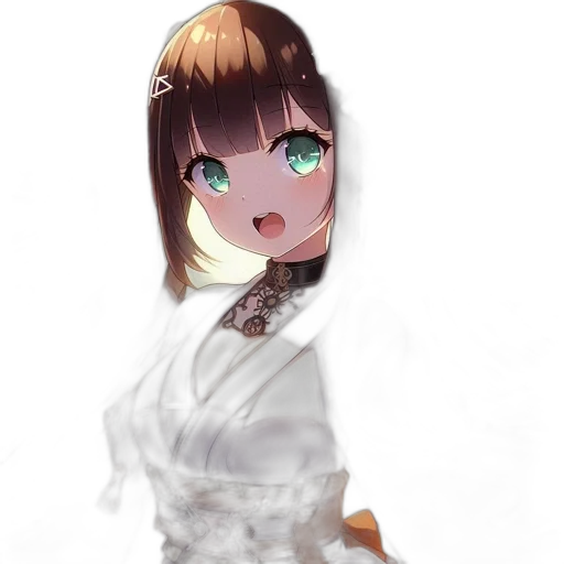 dress, face, creature, staff transparent PNG cut-out