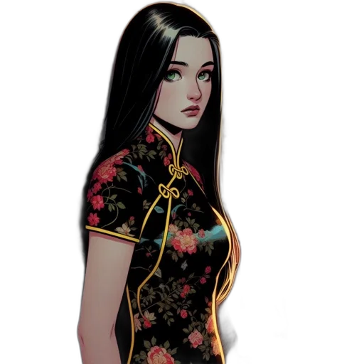 dress, jewelry, concept art, comic book art transparent PNG cut-out