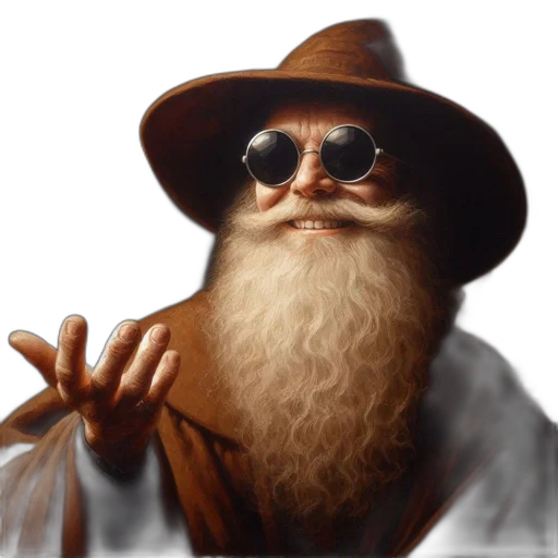 hat, face, staff, photorealistic transparent PNG cut-out