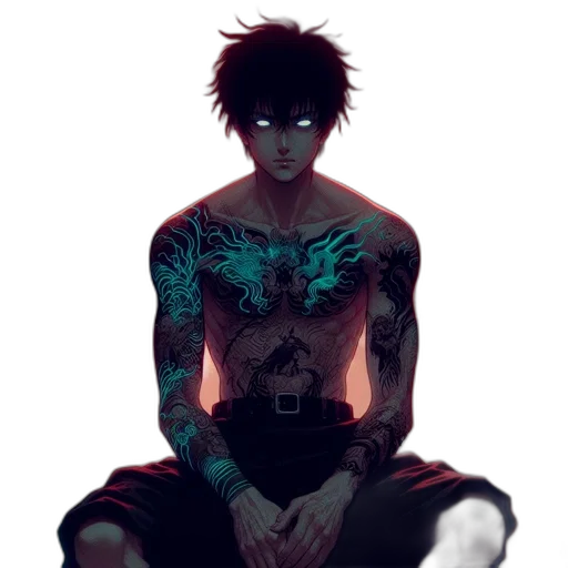 creature, cyberpunk, anime, pixel art transparent PNG cut-out