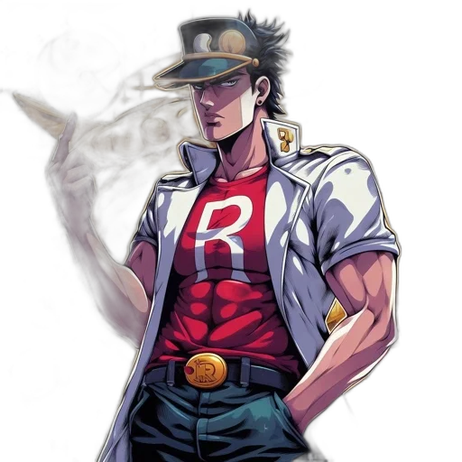 staff, jacket, hat, weapon transparent PNG cut-out