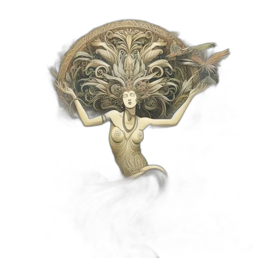 mask, crown, jewelry, staff transparent PNG cut-out