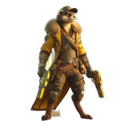 animal, staff, weapon, jacket transparent PNG cut-out