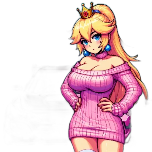 dress, pixel art, concept art, anime transparent PNG cut-out