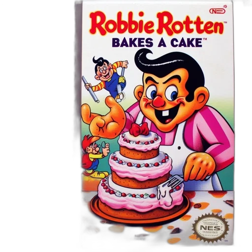 food, game, cartridge, robbie transparent PNG cut-out