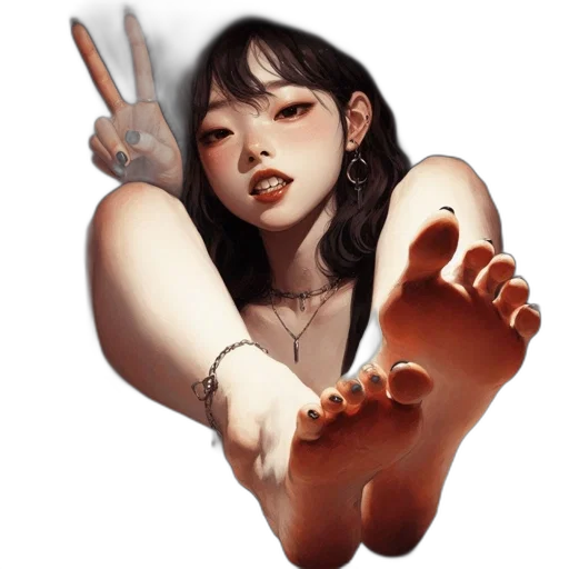 shoes, face, creature, jewelry transparent PNG cut-out