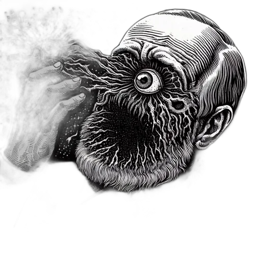 mask, hair, creature, face transparent PNG cut-out