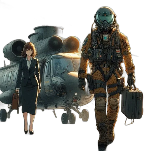 robot, concept art, cyberpunk, fantasy art transparent PNG cut-out