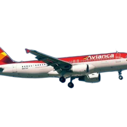 3d render, avianca, airplane, flying transparent PNG cut-out