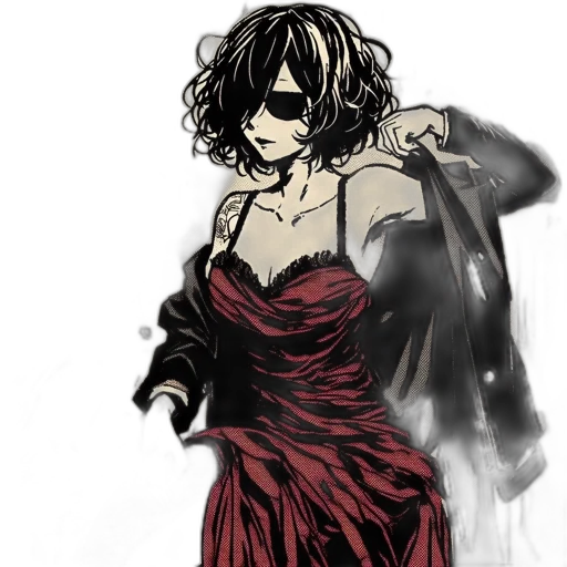 dress, mask, concept art, comic book art transparent PNG cut-out