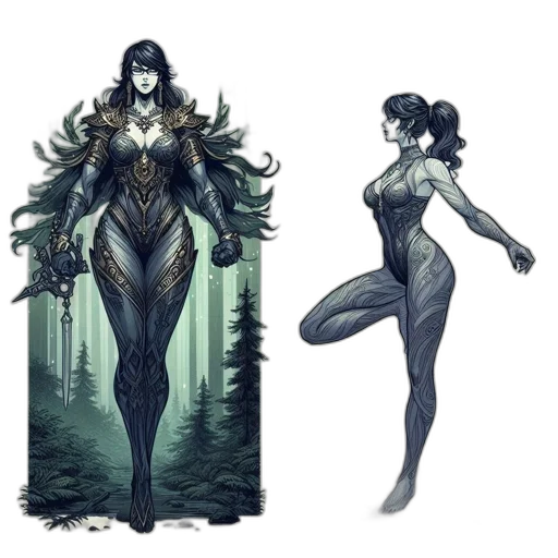 concept art, fantasy art, comic book art, pixel art transparent PNG cut-out