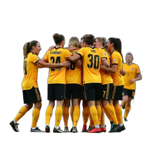 staff, germany, players, celebrating transparent PNG cut-out