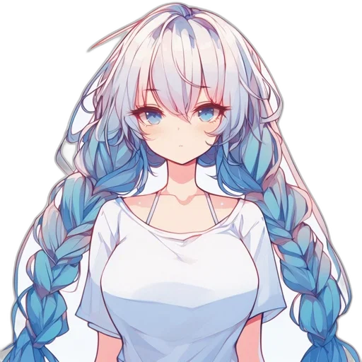 dress, hair, dragon, staff transparent PNG cut-out