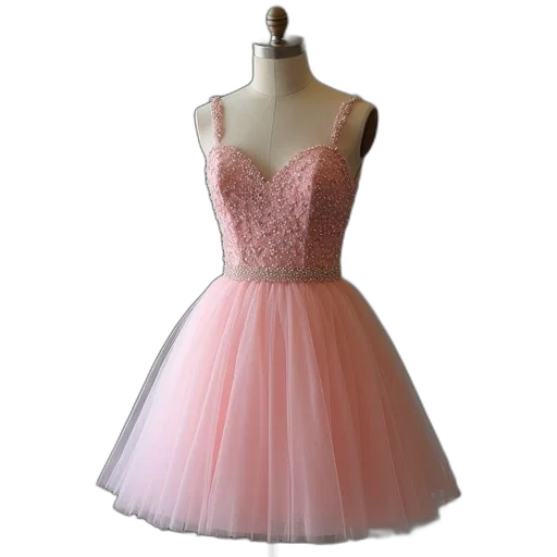 dress, 3d render, pastel, line transparent PNG cut-out