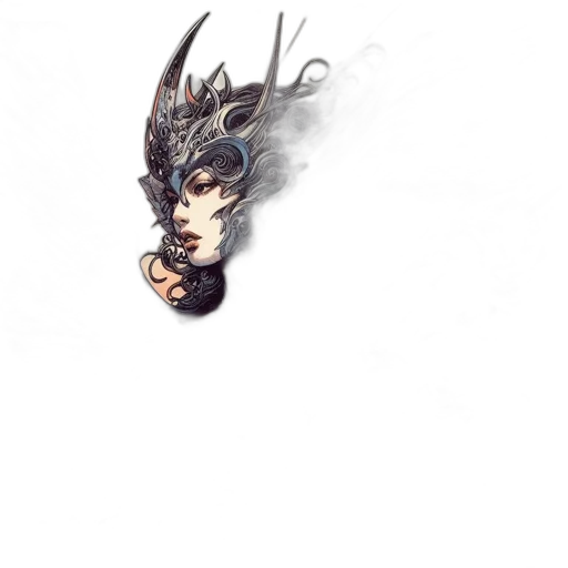 mask, dragon, face, crown transparent PNG cut-out