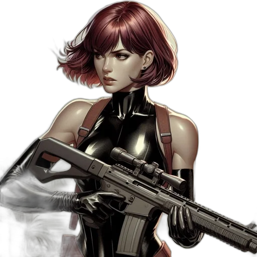 weapon, comic book art, concept art, cyberpunk transparent PNG cut-out