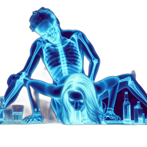 creature, robot, vaporwave, concept art transparent PNG cut-out