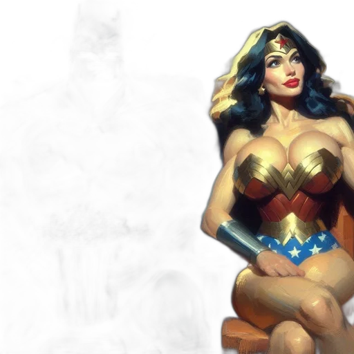 comic book art, concept art, fantasy art, batman transparent PNG cut-out