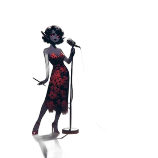 dress, staff, creature, concept art transparent PNG cut-out