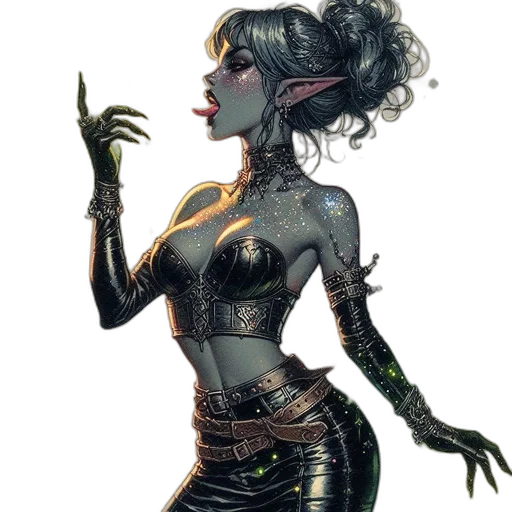 comic book art, concept art, fantasy art, cyberpunk transparent PNG cut-out