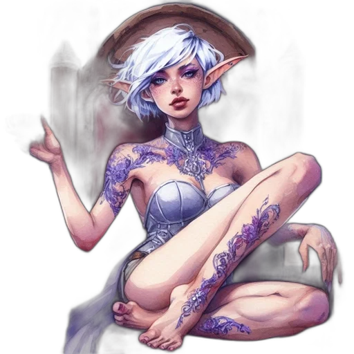 dress, staff, fantasy art, concept art transparent PNG cut-out
