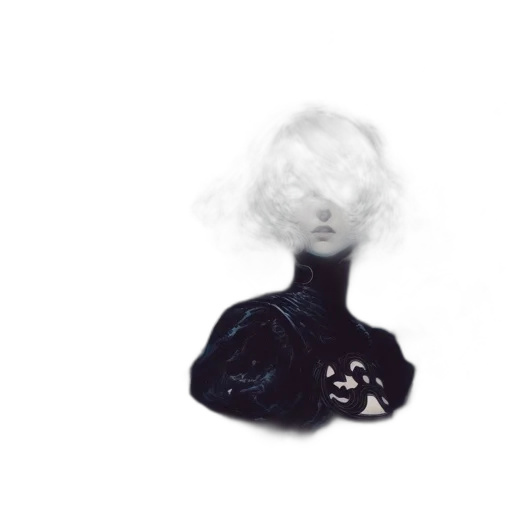 dress, mask, hair, robot transparent PNG cut-out