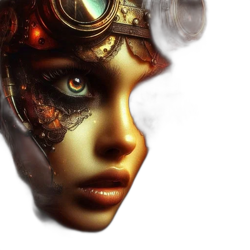 robot, mask, face, fantasy art transparent PNG cut-out