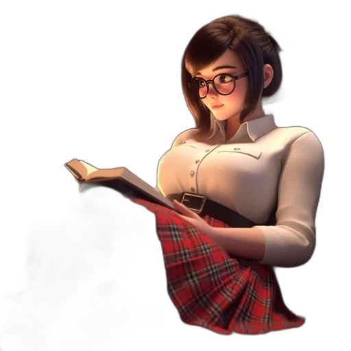 dress, robot, staff, weapon transparent PNG cut-out