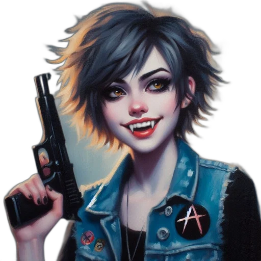 jacket, weapon, face, concept art transparent PNG cut-out