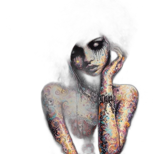 jewelry, dress, mask, creature transparent PNG cut-out
