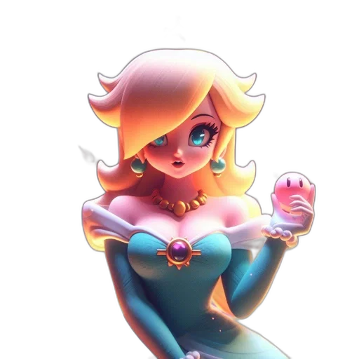 dress, crown, jewelry, staff transparent PNG cut-out