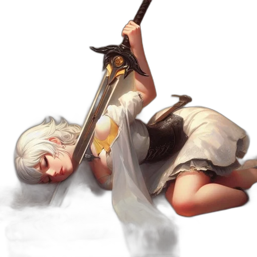 sword, staff, weapon, dragon transparent PNG cut-out