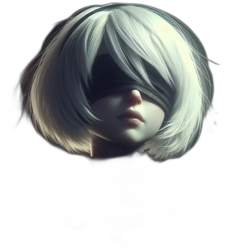 hair, face, mask, creature transparent PNG cut-out