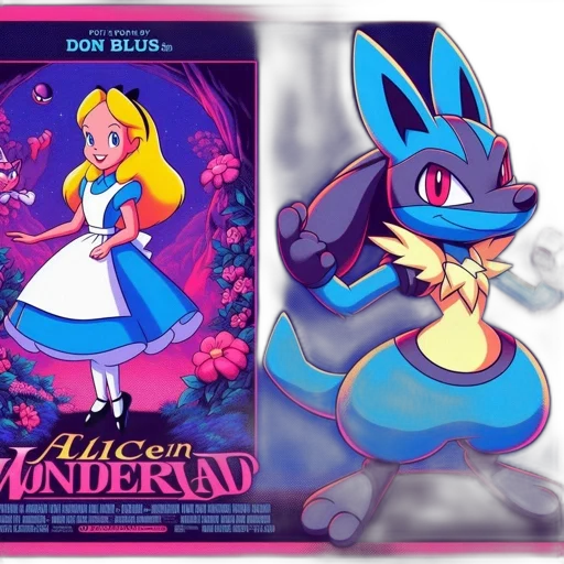 concept art, blue, alice, wonderland transparent PNG cut-out