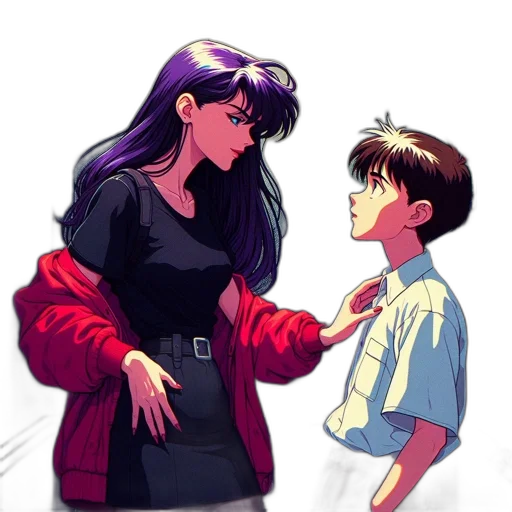 jacket, anime, vaporwave, concept art transparent PNG cut-out