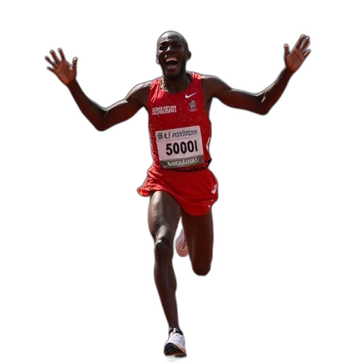 runner, celebrating, after, running transparent PNG cut-out