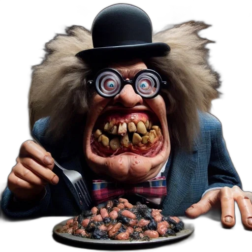food, creature, face, animal transparent PNG cut-out