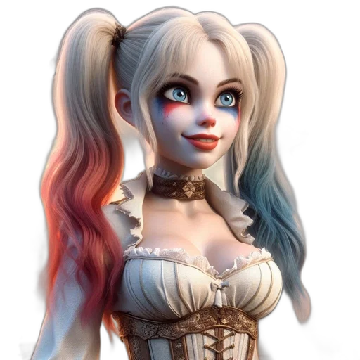 face, fantasy art, concept art, 3d render transparent PNG cut-out