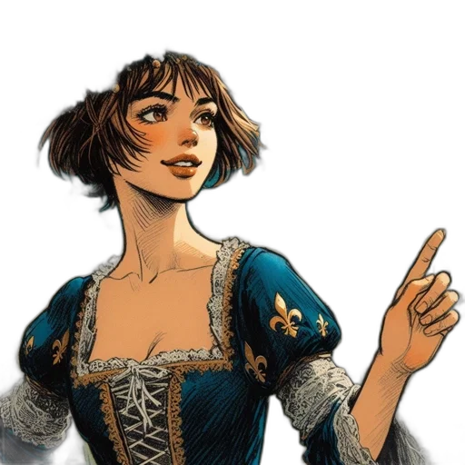 dress, comic book art, concept art, fantasy art transparent PNG cut-out