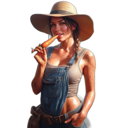 hat, staff, weapon, photorealistic transparent PNG cut-out
