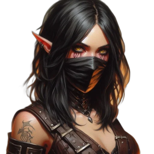 mask, face, dragon, staff transparent PNG cut-out