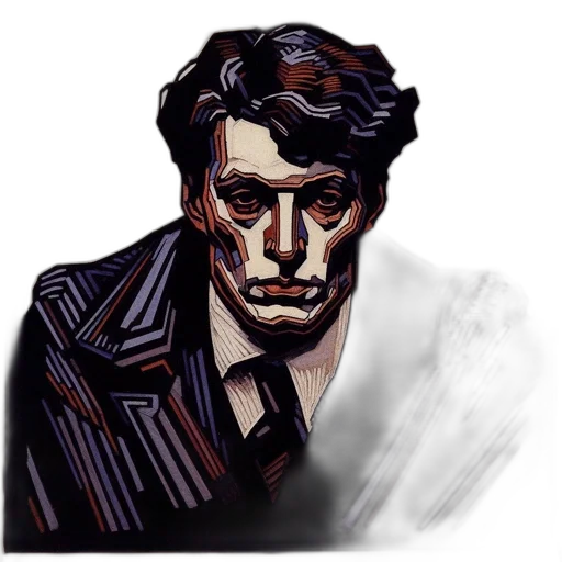 face, jacket, mask, comic book art transparent PNG cut-out