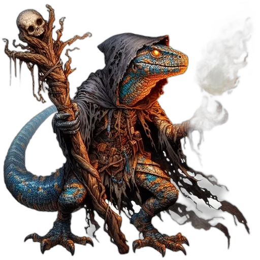 dragon, creature, staff, concept art transparent PNG cut-out